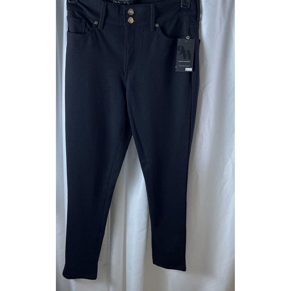 Nine West Women’s Petite Double Button Skinny Ankle Pants Jeans Size 10P Black